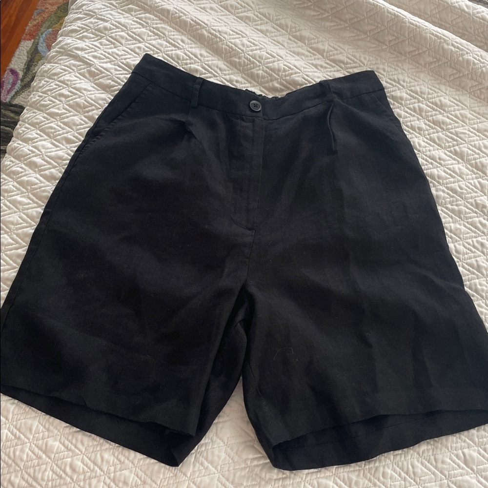 The Drop‎ NWT Women’s Millie Black Linen Shorts with Pockets Medium